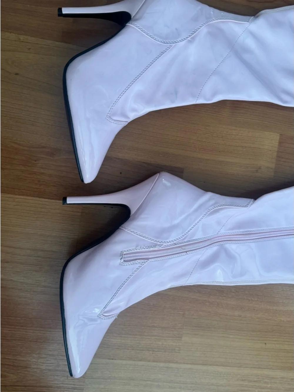 Baby Pink Over the Knee Stiletto Boots (US 8)